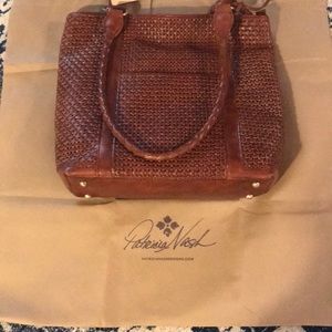 Patricia Nash Brown woven leather shoulder bag NWT